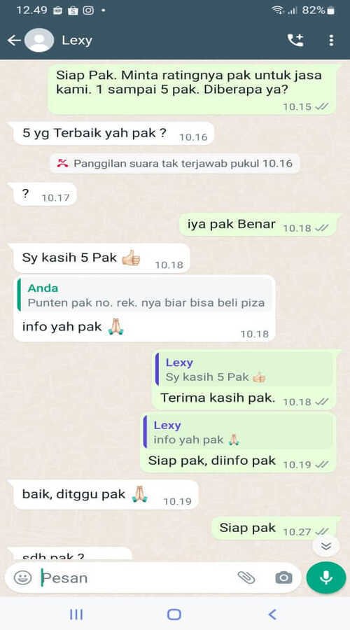 Jasa Pembuatan Kitchen Set  testimonial dari Pak Lexy